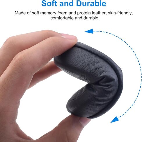 وسائد أذن بديلة متوافقة مع سماعات الأذن Audio-Technica ATH-SR9 ATH-DSR9BT ATH-DSR7BT، وسائد أذن لسماعات الرأس، وأغطية أذن من الجلد البروتيني الناعم، وأغطية للأذن in Kuwait