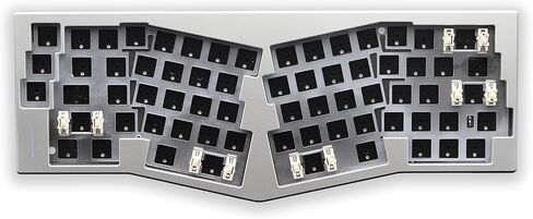 Glacier Weikav Record Alice V2، تخطيط منفصل بنسبة 68%، لاسلكي/سلكي، شريط مساحة مزدوج، USB-C قابل للفصل، قابل للتبديل السريع، RGB، مجموعة هيكلية للوحة المفاتيح DIY، علبة ألومنيوم CNC (فضي، كابل قياسي) in Kuwait