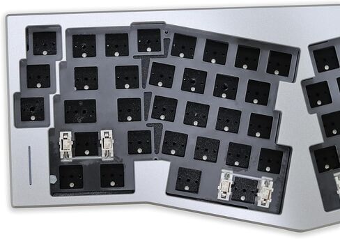 Glacier Weikav Record Alice V2، تخطيط منفصل بنسبة 68%، لاسلكي/سلكي، شريط مساحة مزدوج، USB-C قابل للفصل، قابل للتبديل السريع، RGB، مجموعة هيكلية للوحة المفاتيح DIY، علبة ألومنيوم CNC (فضي، كابل قياسي) in Kuwait