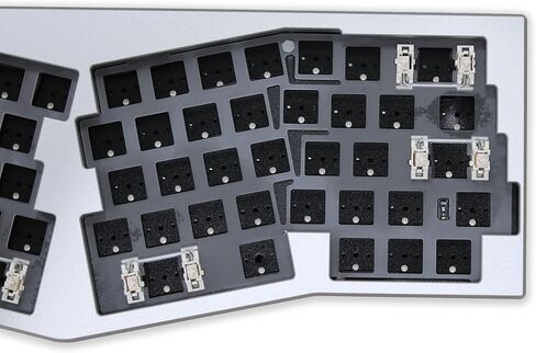 Glacier Weikav Record Alice V2، تخطيط منفصل بنسبة 68%، لاسلكي/سلكي، شريط مساحة مزدوج، USB-C قابل للفصل، قابل للتبديل السريع، RGB، مجموعة هيكلية للوحة المفاتيح DIY، علبة ألومنيوم CNC (فضي، كابل قياسي) in Kuwait