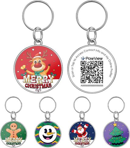 TN106 Christmas Series QR Code Pet ID Tag Gingerbread Man in Saudi Arabia