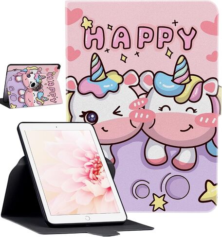 Rotating Case for iPad 9.7 inch 6th/5th (2018/2017), and iPad Air 2 with Auto Sleep/Wake, Unicorn in Saudi Arabia