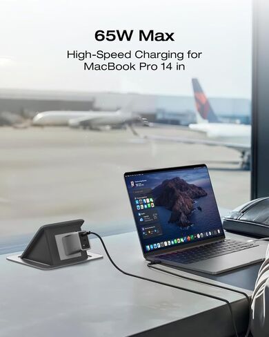 شاحن EF ECOFLOW RAPID بقدرة 20 وات GaN USB C مع كابل، قابس كتلة شحن سريع من النوع C متوافق بسرعة مع iPhone 15/15 Pro/14/14 Pro Max/13 وGalaxy وiPad in Kuwait