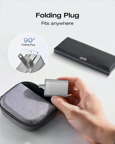 شاحن EF ECOFLOW RAPID بقدرة 20 وات GaN USB C مع كابل، قابس كتلة شحن سريع من النوع C متوافق بسرعة مع iPhone 15/15 Pro/14/14 Pro Max/13 وGalaxy وiPad in Kuwait