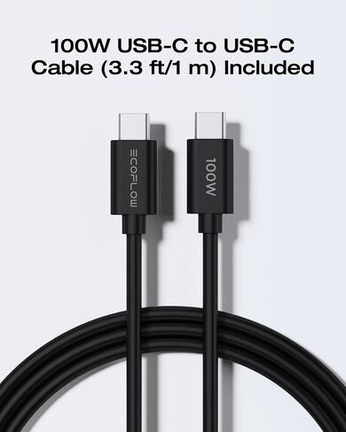 شاحن EF ECOFLOW RAPID بقدرة 20 وات GaN USB C مع كابل، قابس كتلة شحن سريع من النوع C متوافق بسرعة مع iPhone 15/15 Pro/14/14 Pro Max/13 وGalaxy وiPad in Kuwait