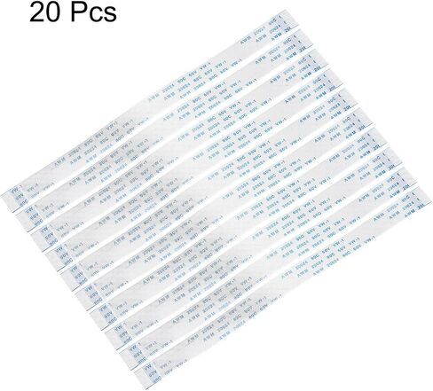 uxcell Flexible Flat Cable, 18 Pins 0.5mm Pitch 150mm FPC FFC Flexible Ribbon Cable for LCD TV Car Audio DVD Player Laptop 20Pcs (A Type) in Kuwait