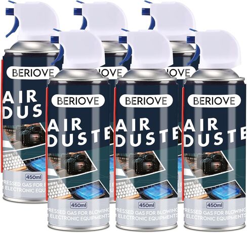 Keyboard Cleaner Air Spray: Air Duster Keyboard Cleaner Cleaning - Air Spray Computer Duster Air Duster for PC Electronic Laptop 15.4oz (6 Packs) in Saudi Arabia