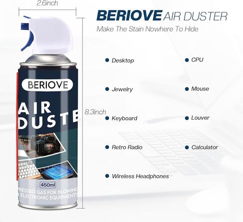 Keyboard Cleaner Air Spray: Air Duster Keyboard Cleaner Cleaning - Air Spray Computer Duster Air Duster for PC Electronic Laptop 15.4oz (6 Packs) in Kuwait