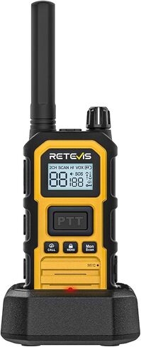 راديو Retevis RB48P ثنائي الاتجاه طويل المدى، IP67 مقاوم للماء للبالغين، 5 وات GMRS، مقاوم للصدمات، 2000 مللي أمبير، NOAA، تنبيه الاهتزاز، إنذار للطوارئ، راديو ثنائي الاتجاه قابل لإعادة الشحن in Kuwait