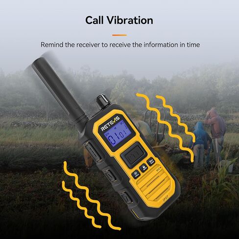 راديو Retevis RB48P ثنائي الاتجاه طويل المدى، IP67 مقاوم للماء للبالغين، 5 وات GMRS، مقاوم للصدمات، 2000 مللي أمبير، NOAA، تنبيه الاهتزاز، إنذار للطوارئ، راديو ثنائي الاتجاه قابل لإعادة الشحن in Kuwait