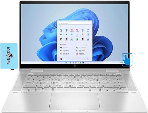 HP Newest Envy x360-15.6" FHD IPS Touchscreen Laptop 11th Gen (Intel i7-1165G7 4-Core, 64GB RAM, 2TB PCIe SSD, Intel Iris Xe (1920x1080), Active Pen, WiFi 6, BT 5.2, Win11H) with Hub in Saudi Arabia