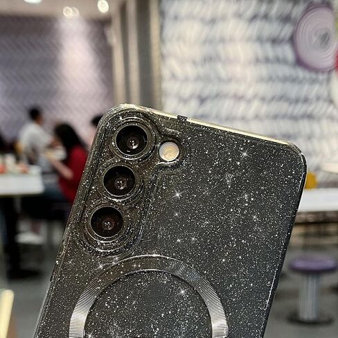 حافظة هاتف نيون مغناطيسية للغاية من MINSCOSE لهاتف Samsung Galaxy S22 [متوافقة مع Magsafe]، غطاء لامع رقيق ورفيع مقاوم للصدمات للنساء والفتيات لهاتف Samsung Galaxy S22 Ultra 6.8 بوصة - وردي فاقع in Saudi Arabia