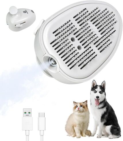 Cat Steam Brush, 3 in 1 Cat Brush for Shedding with Release Button and Tank, Anti-Static Dog Brush for Shedding, Skin Friendly, Removing Loose hair & Tangles, Grooming Tools for Pets(Blue) in Saudi Arabia