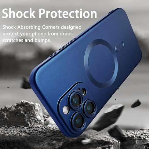 Magnetic Case for iPhone 16 Pro Phone Case for Women, Matte Luxury Soft Metallic Luster Design with Camera Lens Protector, Compatible with Magsafe Case for iPhone 16 Pro 6.3"-Wine Red in Saudi Arabia