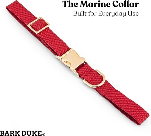 Indestructible Dog Collar, Fully Customizable Fit, Waterproof Nylon, Odor-Resistant, Metal Buckle and Adjusters (Maroon, Medium, 1") in Saudi Arabia