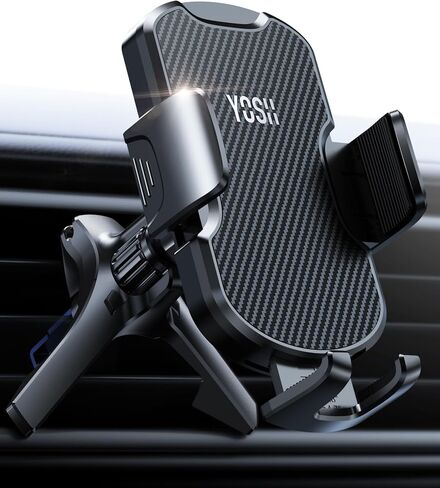 YOSH Car Phone Holder, 2024 Air Vent Car Phone Mount Big Phone Friendly with Rotatable Metal Hook & Triangle Support, Stable Universal Mobile Phone Mount for iPhone 16 15 14 13 12 Pro Max Samsung S24 in Saudi Arabia