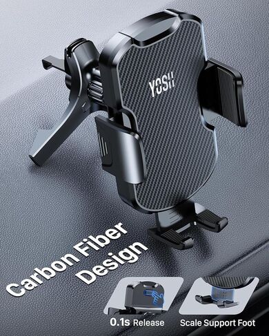YOSH Car Phone Holder, 2024 Air Vent Car Phone Mount Big Phone Friendly with Rotatable Metal Hook & Triangle Support, Stable Universal Mobile Phone Mount for iPhone 16 15 14 13 12 Pro Max Samsung S24 in Saudi Arabia