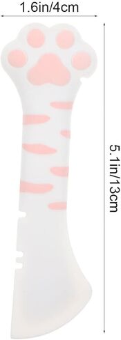 ULTECHNOVO 2pcs Home Accessory Portable Mixing Food Storage Cat Rabbit Dog Can Silicone Small Paw Short Spoon Spatula Opener Tableware Feeder Adorable and Feeding Multi- Functional Cats Wet in Kuwait
