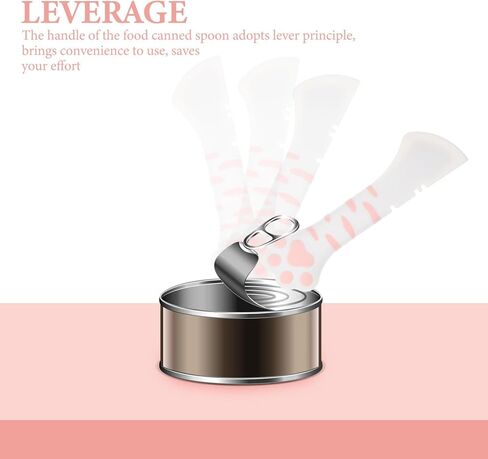 ULTECHNOVO 2pcs Home Accessory Portable Mixing Food Storage Cat Rabbit Dog Can Silicone Small Paw Short Spoon Spatula Opener Tableware Feeder Adorable and Feeding Multi- Functional Cats Wet in Kuwait