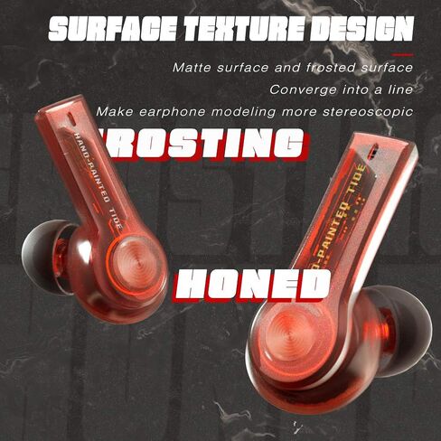 Wireless Headset,Earbuds Bluetooth 5.0 Mini in Ear Automatic Pairing Earphones Bicolor Hand Painted Handsfree Headset. (Black) in Saudi Arabia