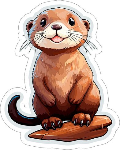 ملصق تذكاري من Otter ملصق فينيل صغير مقاوم للماء لزجاجة المياه وكوب جواز السفر وكتاب القصاصات والكمبيوتر المحمول والكمبيوتر المحمول ولوح التزلج مقاس الهاتف 4 بوصات هدية مضحكة ID44990 in Saudi Arabia