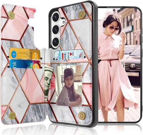 حافظة Galaxy S24+، حافظة محفظة Tekcoo Galaxy S24 Plus، فتحات حامل بطاقات الائتمان النقدية الفاخرة من جلد البولي يوريثان، إغلاق مغناطيسي، مسند فوليو، غطاء نحيف لهاتف Samsung S24 Plus 5G [أسود] in Kuwait