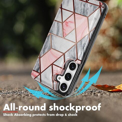 حافظة Galaxy S24+، حافظة محفظة Tekcoo Galaxy S24 Plus، فتحات حامل بطاقات الائتمان النقدية الفاخرة من جلد البولي يوريثان، إغلاق مغناطيسي، مسند فوليو، غطاء نحيف لهاتف Samsung S24 Plus 5G [أسود] in Kuwait