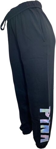 Victoria's Secret Pink Fleece Baggy Campus Sweatpants Color Black New (as1, alpha, x_s, regular, regular) in Saudi Arabia