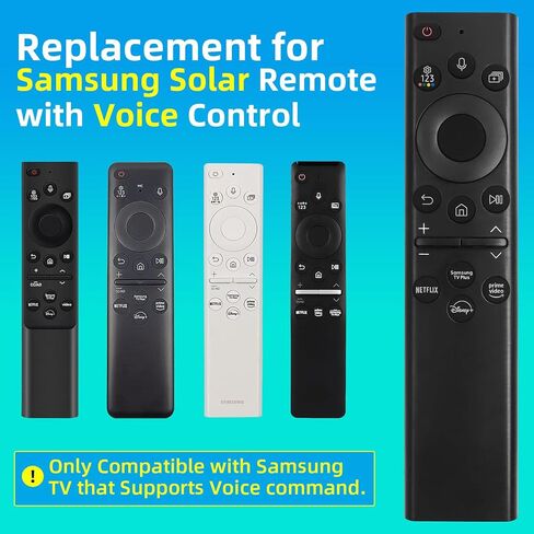 for Samsung TV Remote with Solar Charging and Voice Control, for 2021-2024 Samsung Remote Control for Samsung Smart TV Crystal QLED QLED 4K 8K TVs. 2-Year Full Warranty. in Saudi Arabia