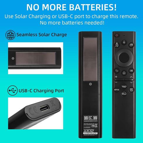 for Samsung TV Remote with Solar Charging and Voice Control, for 2021-2024 Samsung Remote Control for Samsung Smart TV Crystal QLED QLED 4K 8K TVs. 2-Year Full Warranty. in Saudi Arabia