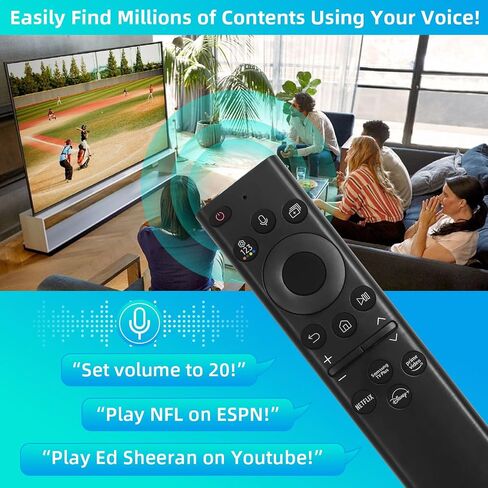 for Samsung TV Remote with Solar Charging and Voice Control, for 2021-2024 Samsung Remote Control for Samsung Smart TV Crystal QLED QLED 4K 8K TVs. 2-Year Full Warranty. in Saudi Arabia