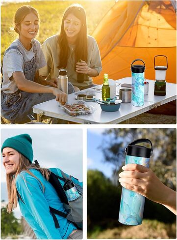 SUNMON Insulin Cooler Travel Case - TSA Approved Diabetes Travel Case Medical Cooler Bottle, Portable Insulin Pen Travel Case for Diabetic Supplies(Abstract Blue) in Kuwait