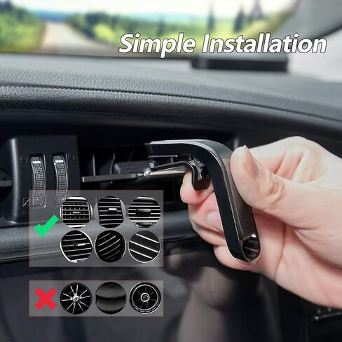 PHOCAR Magnetic Phone Car Mount, Strong Magnet Air Vent Car Phone Holder with Unique Clip Hook, 2 Thin Metal Plate, Compatible with iPhone 13 Pro Max, 12, Samgsung Galaxy, Xiaomi, Huawei, Oppo, LG in Saudi Arabia