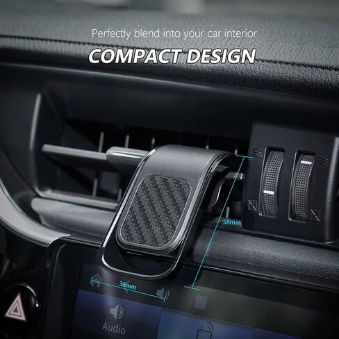 PHOCAR Magnetic Phone Car Mount, Strong Magnet Air Vent Car Phone Holder with Unique Clip Hook, 2 Thin Metal Plate, Compatible with iPhone 13 Pro Max, 12, Samgsung Galaxy, Xiaomi, Huawei, Oppo, LG in Saudi Arabia