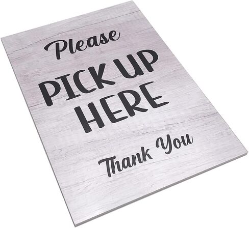 Please Pick Up Here Sign - Order, Delivery, Café, Takeaway, Coffee Shop, Sandwich Shop, Counter Sign, A4 size (Nw with Black Plastic Feet) in Saudi Arabia