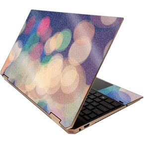 MightySkins Glossy Glitter Skin for HP Spectre x360 15" (2020) - Leo Galaxy | Protective, Durable High-Gloss Glitter Finish | Easy to Apply, Remove, and Change Styles | Made in The USA