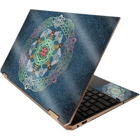 MightySkins Glossy Glitter Skin for HP Spectre x360 15" (2020) - Green Stone | Protective, Durable High-Gloss Glitter Finish | Easy to Apply, Remove, and Change Styles | Made in The USA