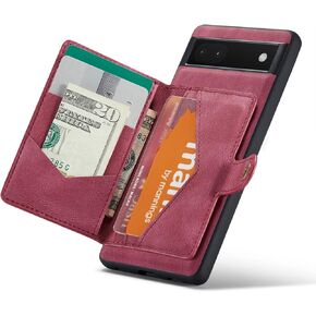 Case for Google Pixel 7A, Detachable Magnetic Wallet Card Cash Slot Case Cover Support Wireless Charging Functional Kickstand Compatible with Google Pixel 7A 5G 2023 (Black)
