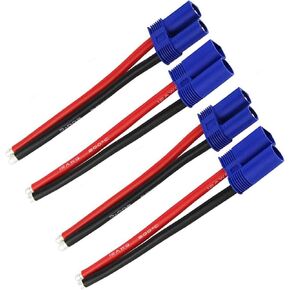 2 Pairs EC5 5.0mm Male Female Banana Connector with 3.93inch 12AWG Silicone Wire(W42-2)