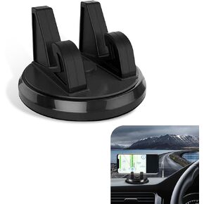 1 PC Car Dashboard Phone Holder, Phone Fixing Device 360 Degree Rotatable Shockproof Navigation Bracket, Automobile Mobile Phone Fixture Accessories, for Most Cars, SUVs and Vans (Black)