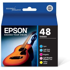 EPSON 48 Standard Capacity Color Combo Pack (T048920-S) Works with Stylus Photo R200, R220, R300, R300M, R340, RX500, RX600, RX620