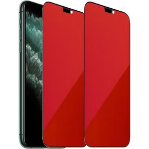 2 Pack Anti-Blue Privacy Tempered Glass for iPhone XS Max/iPhone 11 Pro Max Anti-Spy Screen Protector Anti-Peeping Gradient Colorful 6.5 inch