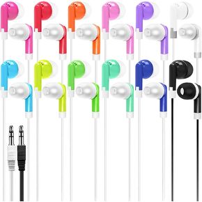 Classroom Earbuds Bulk 50 Pack for Kids School Children Student Boys Girls Toddler Teen and Adult(Mixed Colors)