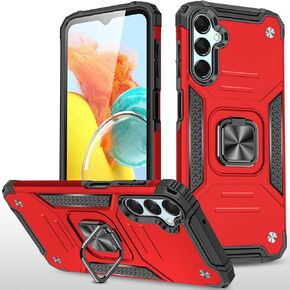 حافظة هاتف Galaxy A15 5G حافظة بمسند مدمج من الدرجة العسكرية مع حامل حافظة ودرع شديد التحمل مضاد للصدمات حافظة لهاتف سامسونج جالاكسي A15 5G للرجال والنساء (أسود)