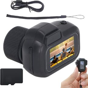 Mini Camera Keychain, KeyCam Camera, World's Smallest hd camerd, Keychain Photo/Video Camera, Retro Portable Mini Pixel Camera with Eight Filters for Indoor Outdoor (128G)