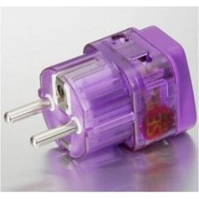 AC POWER TRAVEL ADAPTER PLUG FOR FRANCE GERMANY EUROPE SPAIN TURKEY PORTUGAL POLAND THE NETHERLANDS AUSTRIA BELGIUM SWEDEN NORWAY SOUTH KOREA/WITH TWO PLUG-IN PORTS AND BUILT-IN SURGE PROTECTOR! /