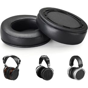 Sheepskin Ear Pads Cushions with Detachable Mounting Rings Compatible with Hifiman SUNDARA HE560 HE500 HE400 HE400se 400i 400S HE300 HE350 HE3 HE5 HE6 HE-4XX HE-4XXs...Headphones,Black