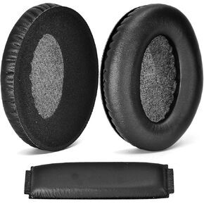 HD418 Earpads + Headband Compatible with Sennheiser HD418, HD419 Replacement Ear Cushion HD428, HD429, HD439 Pillow Headband Cushion Cover, HD438, HD448, HD449 Headphone Memory Foam Ear Pads