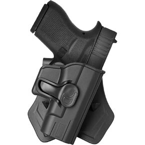 Cavebear Compatible with Glock 43 Glock 43x,OWB Holster Fit G43 G43x,360 Degrees Adjustable Cant,Level II Retention，Auto Lock,Index Finger Release,Outside Waistband Carry-Right Hand