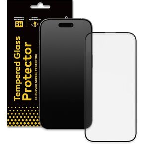 RHINOSHIELD Screen Protector Compatible with [iPhone 15 Pro Max] | 9H 3D Curved Edge to Edge Tempered Glass - Full Coverage Clear and Scratch Resistant Screen Protection